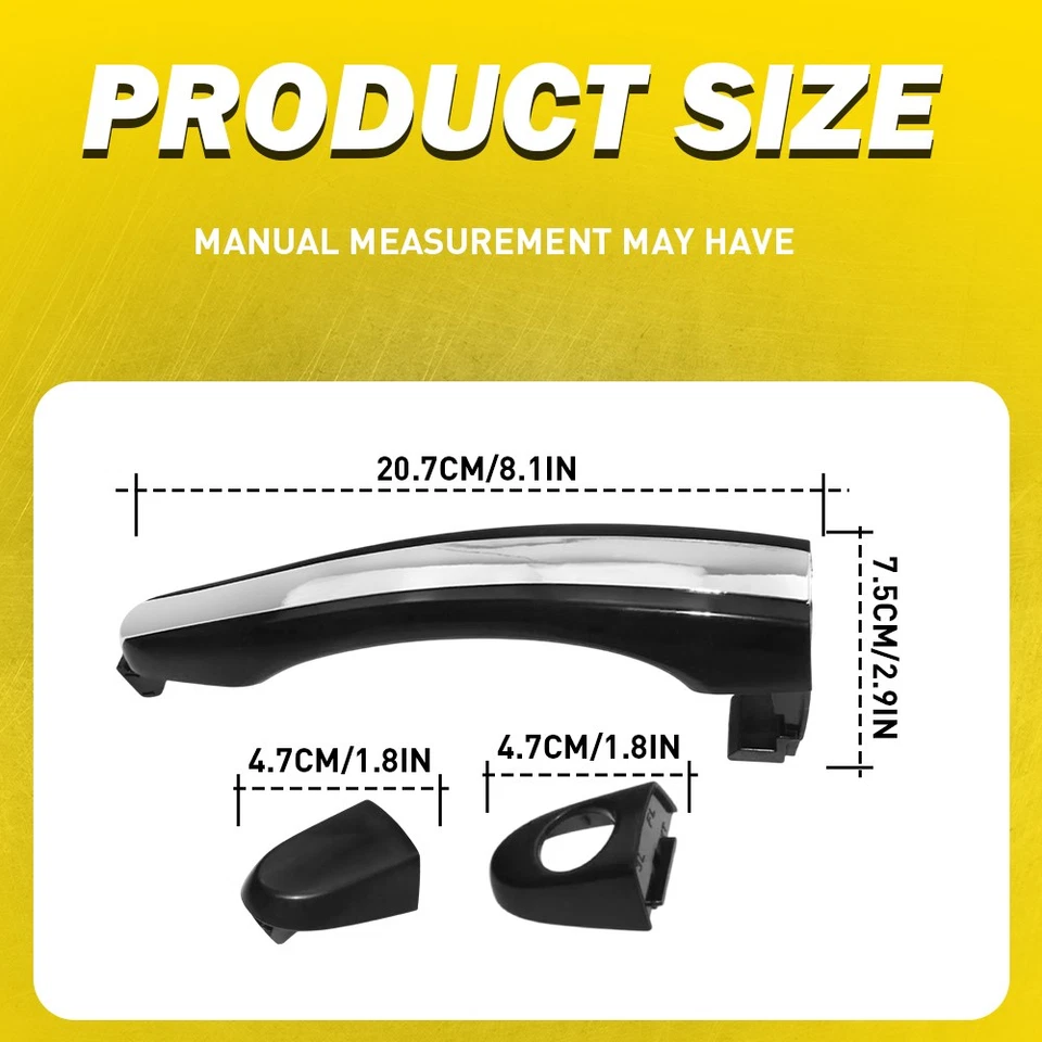 Juego de manijas de puerta exterior delanteras izquierda+derecha ajuste 2006-2011 82651-3L000 Hyundai Azera Foto 4 de 4