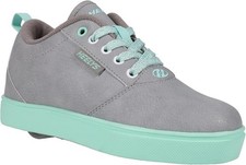 HEELYS Unisex-Child Pro 20 Wheeled Heel Shoe, Grey/Mint, US Youth 1