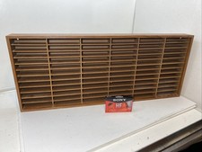 Vintage Add n Stac 1991 Cassette Holder Organizer Wood Holds 72 Cassettes