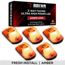 Recon 264342amhpam 5-piece Cab Roof Light Set 2-way Ultra High-power Leds