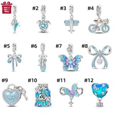 KUNSIR 925 Sterling Silver Sea Turtle Heart Bead Charm For European Bracelet DIY