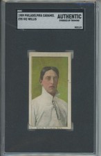 1909 Philadelphia Caramel E95 Baseball VIC WILLIS SGC Authentic HOF Pittsburg