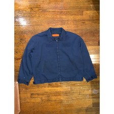 Vintage Red Kap Work Jacket USA XL Navy Blue Quilted Lined Full Zip Made in USA