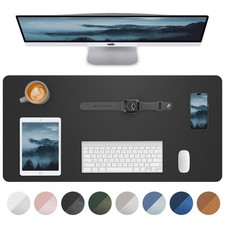 Leather Desk Pad Blotter,Mouse Pad,Office Desk Mat, Non-Slip PU Leather Desk ...