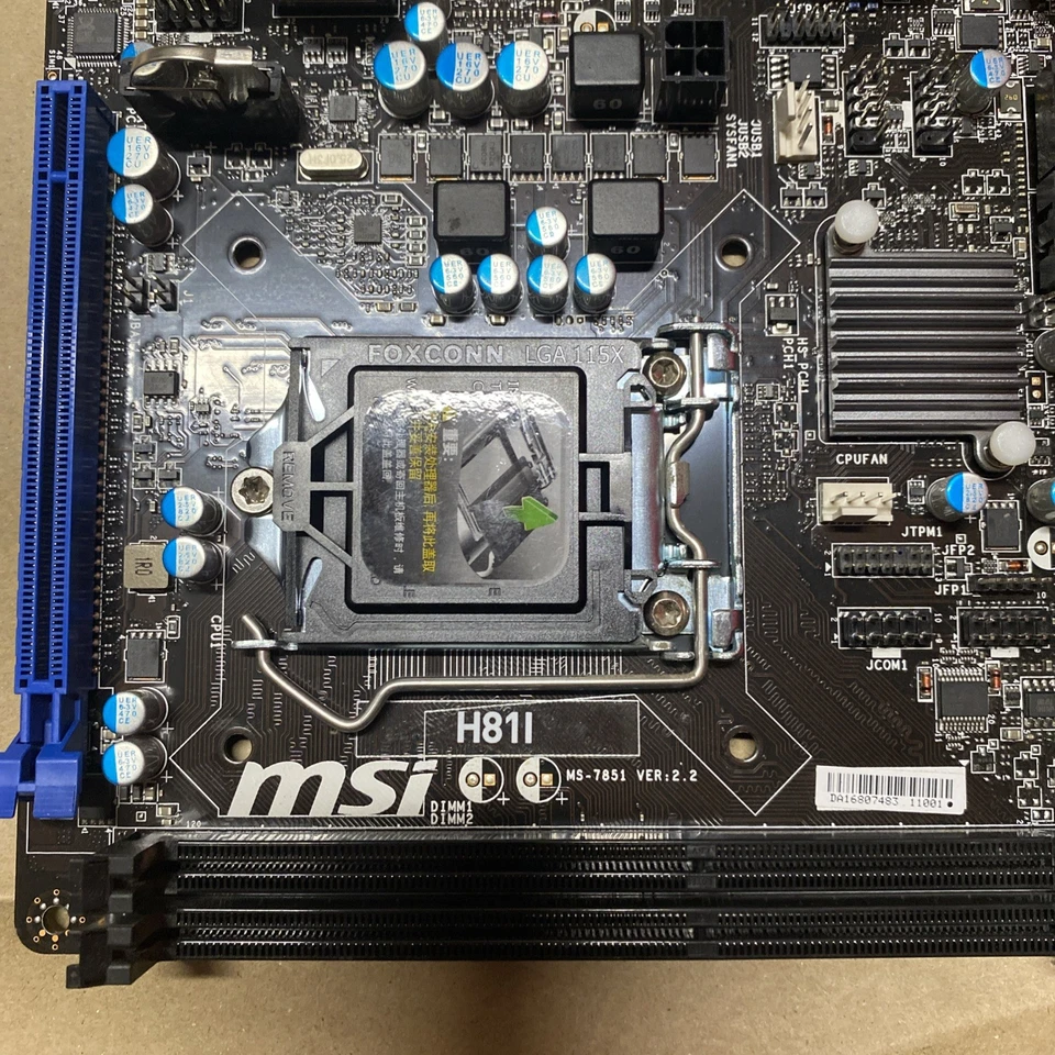 MSI H81I Mini-ITX Motherboard LGA1150 DDR3 Desktop Board w/ IO Shield - Image 3 of 4