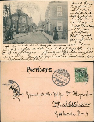 Ansichtskarte Aurich-Leer (Ostfriesland) Straßenszene - Kinder 1899