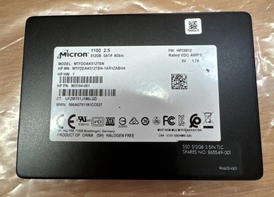 MTFDDAK512TBN OEM MICRON DELL SSD DRIVE 512GB 2.5'' SATA