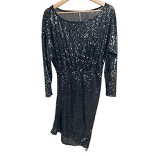 Free People Size Small Giselle Sequin Mini Dress Graphite