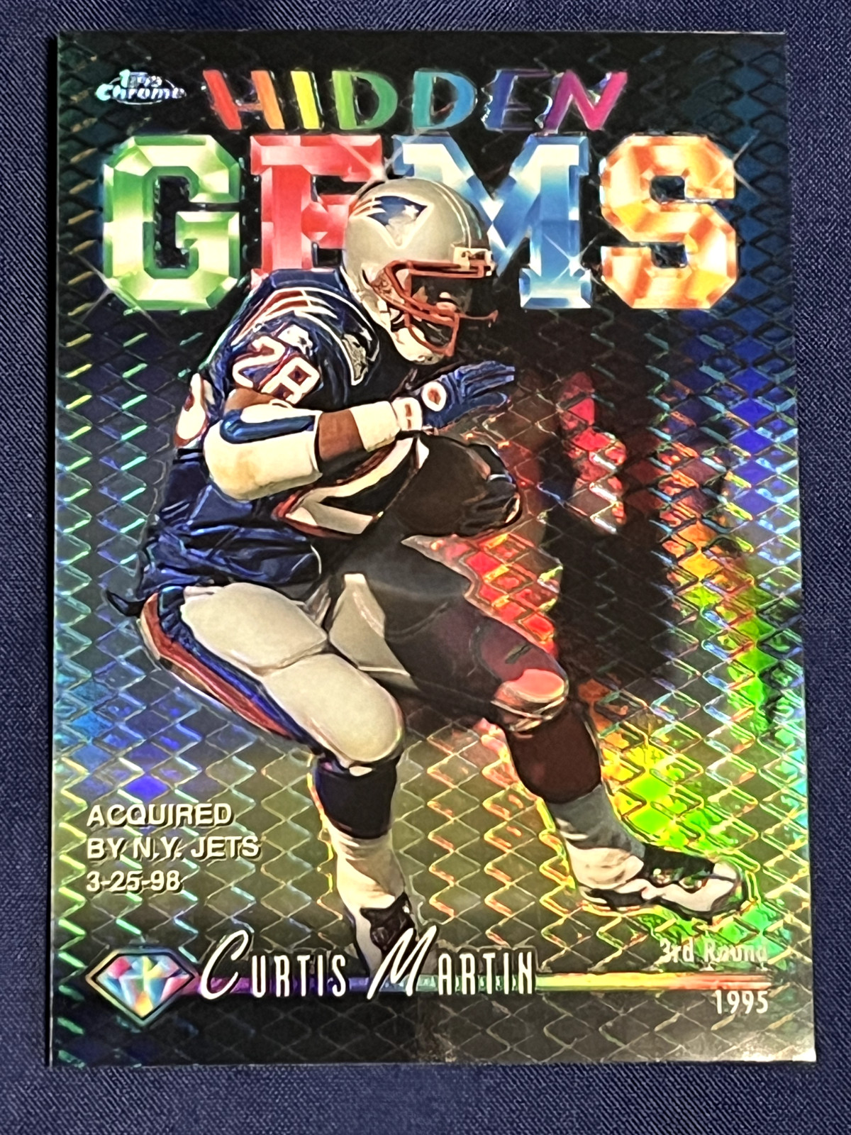 1998 Topps Chrome 🏈 CURTIS MARTIN 🏈 Hidden Gems REFRACTOR #HG14 🏈 HOF RB