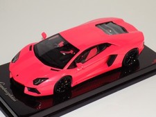 1/18 MR Collection Lamborghini Aventador LP700 Gloss Pink on Carbon Base