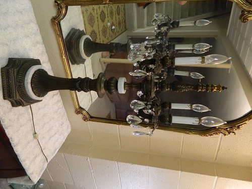 Hollywood Regency Bronze Art 4 Light Italian Mable Candelabra Table Lamp Ornate - Picture 11 of 11