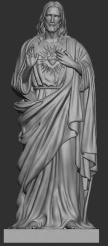 Jesus Christus Heiliges Herz ❤️ Statue in weiß PLA - Bild 3 von 6