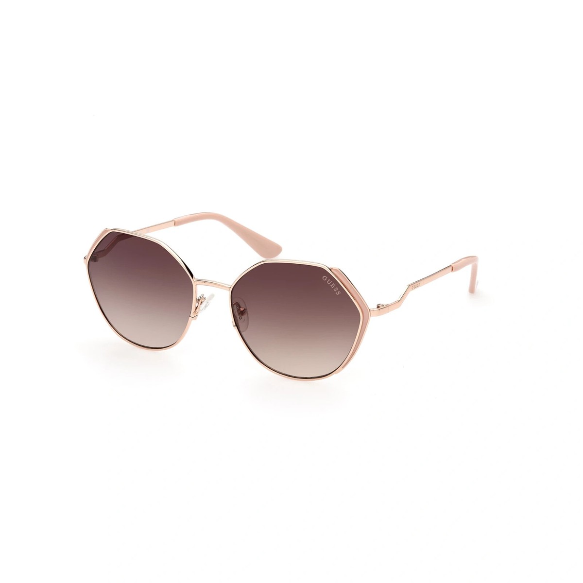 Guess GU7842 28F RoseGold/Beige Glossy Cat Eye Metal Sunglasses Frame  58-17-140