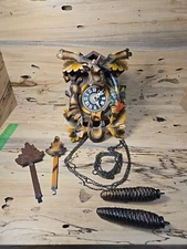 Vintage G M Angem Cuckoo Clock - West Germany Cuckoo Clock Mfg Co. Untested I337