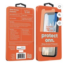 Lot Of 3 Onn Glass Screen Protector For iPhone 2020 iPhone 12 mini 5.4  screen