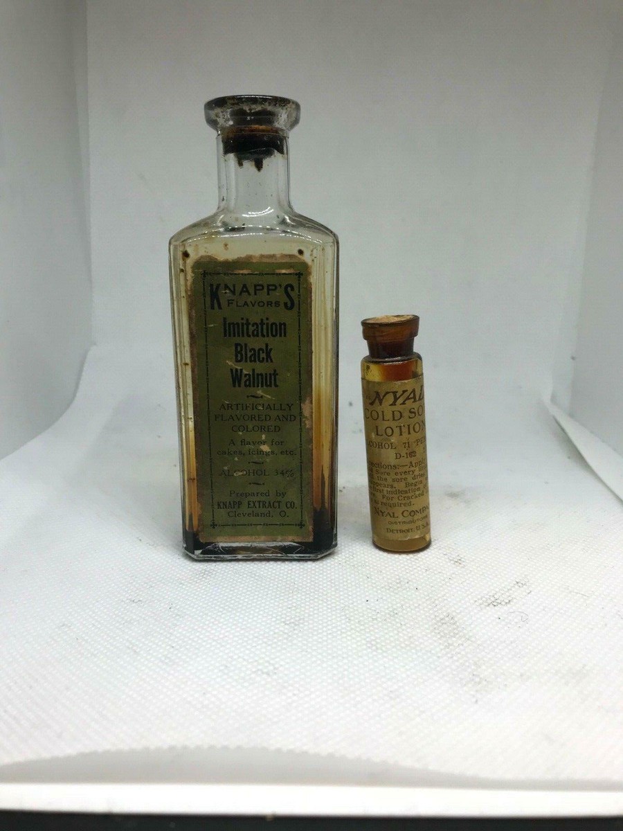 ANTIQUE VINTAGE MEDICINE BOTTLES KNAPP'S NYAL JOHNSON&JOHNSON