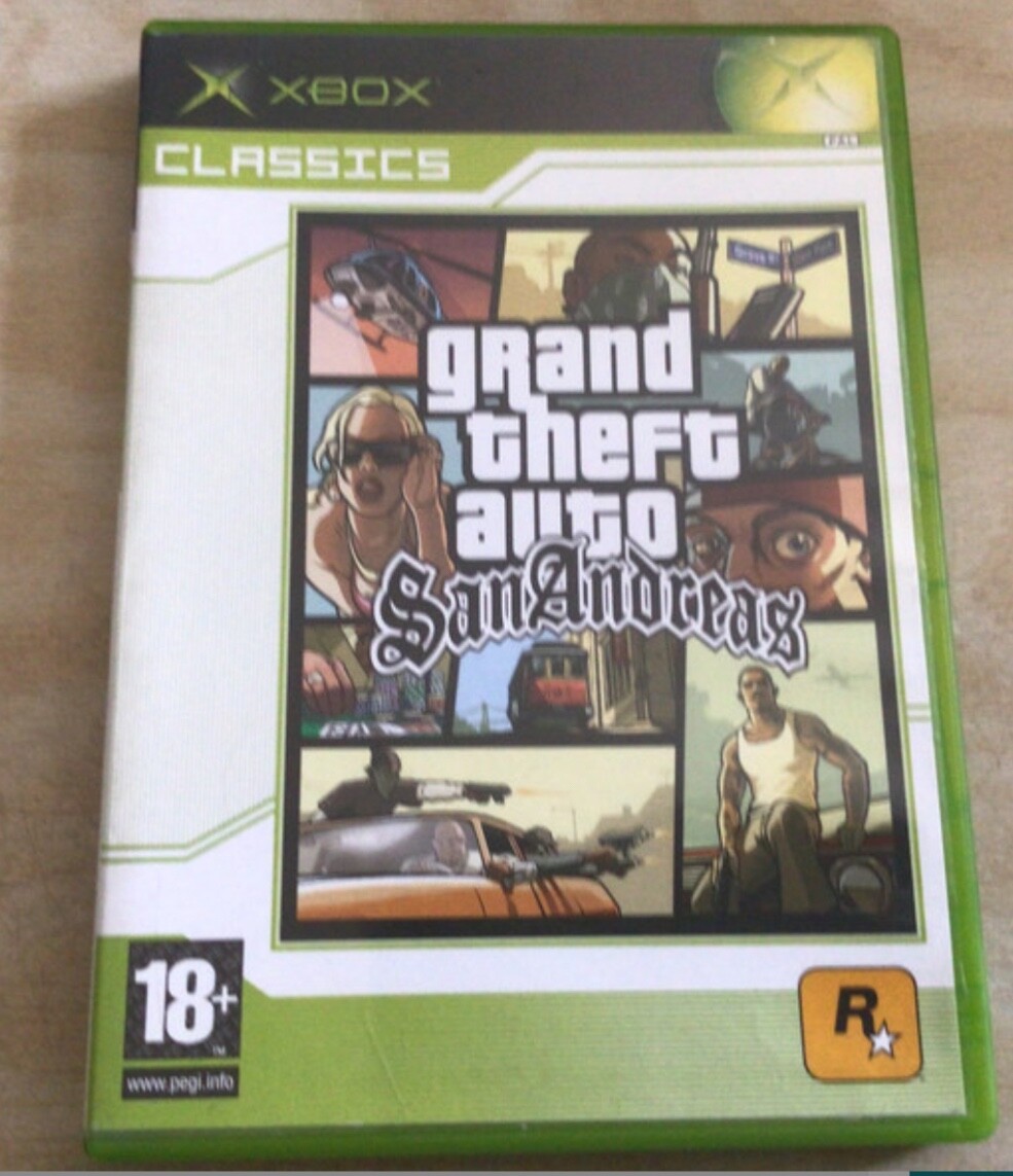 Jeu GTA/Grand theft auto San Andreas Xbox Complet PAL FR edition classics