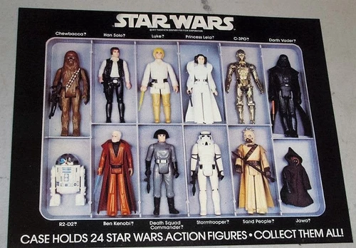 1978 Vintage Star Wars 12 Back Figure Vinyl Case Insert Poster Repro Boba Fett