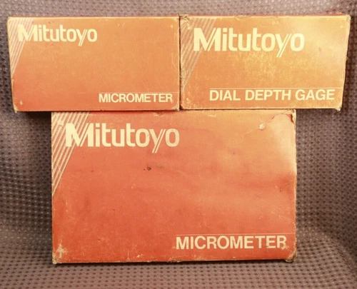 MITUTOYO MICROMETERS AND DIAL DEPTH GAGUE COLLECTION