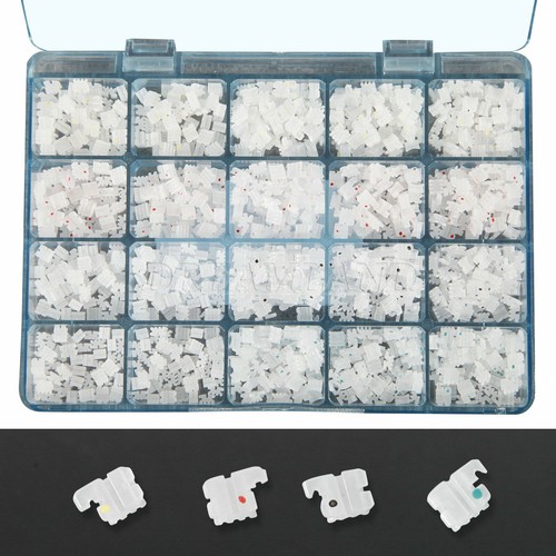 1000pcs Dental Ceramic Braces Bracket 3-4-5 with hooks Orthodontic Roth.022 #1 - Picture 9 of 12