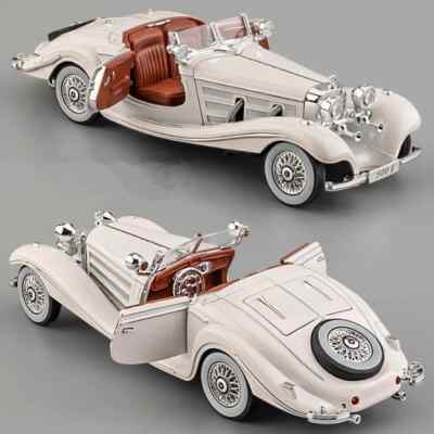 1:24 1936 Mercedes Benz 500K Alloy Car Model Diecast Classic Vehicle Sound  Car
