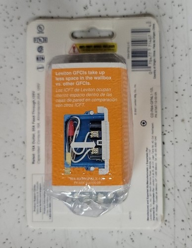 Leviton GFNL1-E Self-Test SmartlockPro Slim GFCI Tamper-Resistant Receptacle ... - Picture 2 of 2