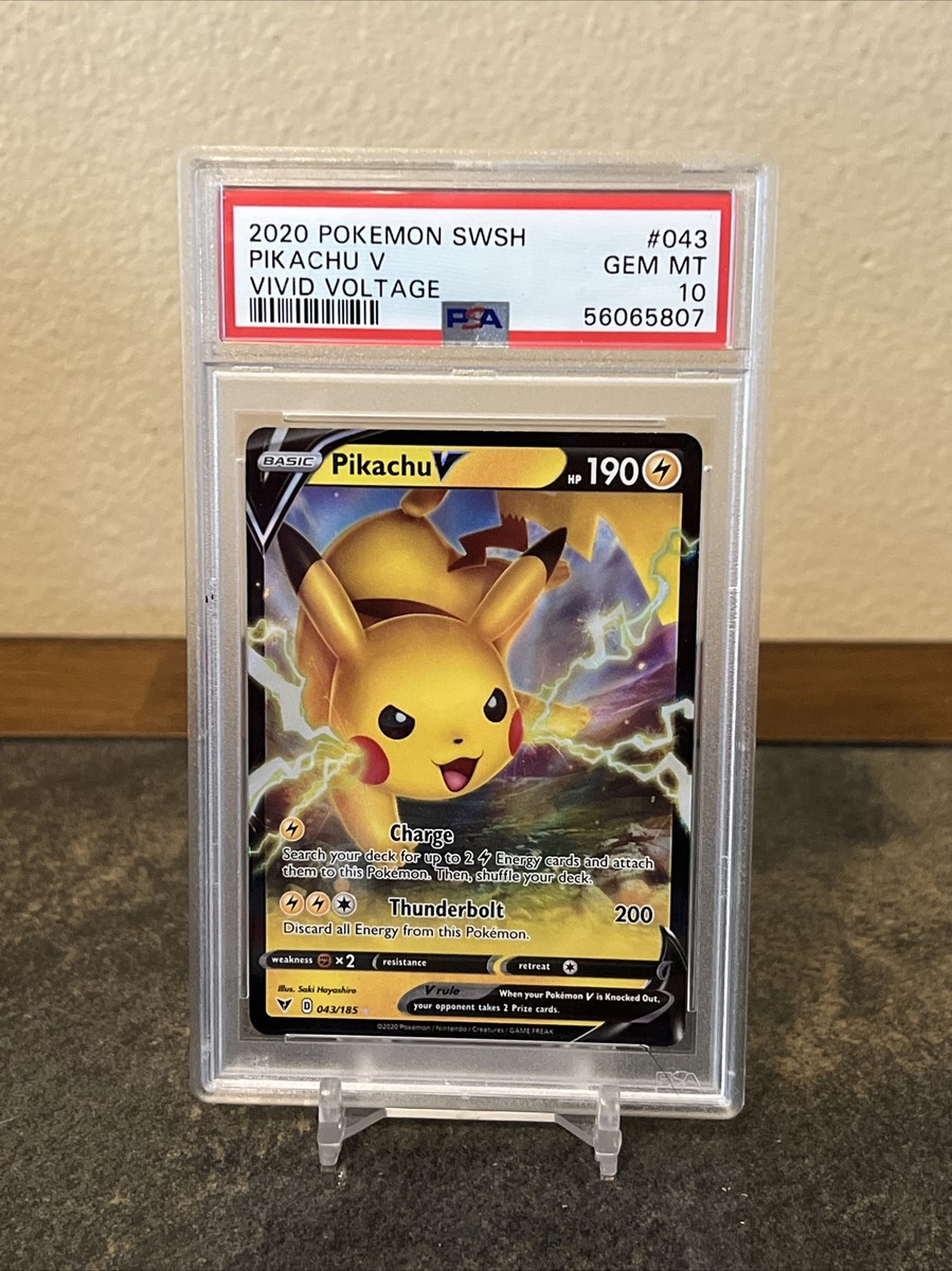 2020 Pokemon Vivid Voltage #043 Pikachu V PSA 10 Gem Mint 💎 | eBay