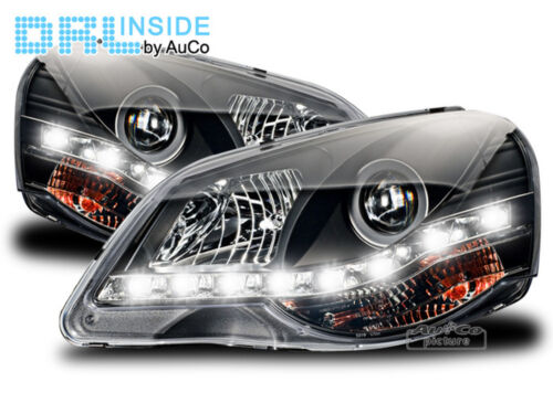 VW Polo 9N3 LED Światła do jazdy dziennej Reflektor czarny Europa. Homologacja 4.2005-2009 - Zdjęcie 1 z 1