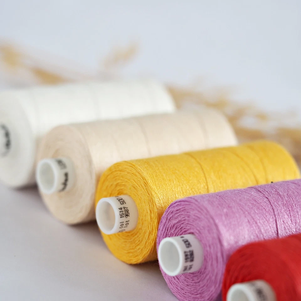 Linen natural thread 500m spool 100% linen colours - Image 3 of 4