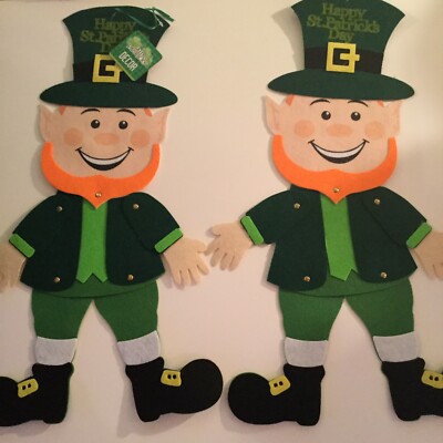 Boston Celtics Leprechaun sign hanger decor 2 pc door wall