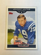 Johnny Unitas 2006 Topps True Champions Insert #6 Baltimore Colts