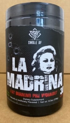 Swole AF La Madrina (Now Fyre AF) Fat Burner Pre-Workout 30 Servings 4 Flavors