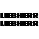 2 x LIEBHERR 98cm x 13,3cm autocollant sticker pelle