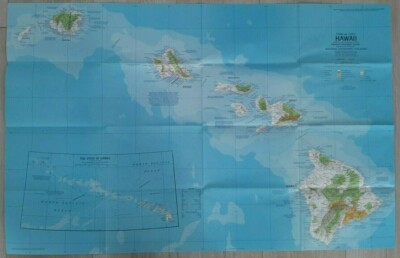 National Geographic Close up Map of Hawaii. (Apr, 1976).