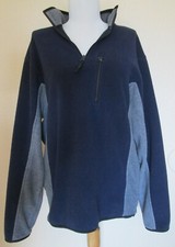 Old Navy 1/4 Zip Fleece Shirt Navy Blue/Gray long sleeve Women's Medium Nice