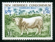 EDSROOM-11718 New Hebrides 196 MNH 1975 Complete Charolais Bull CV$10