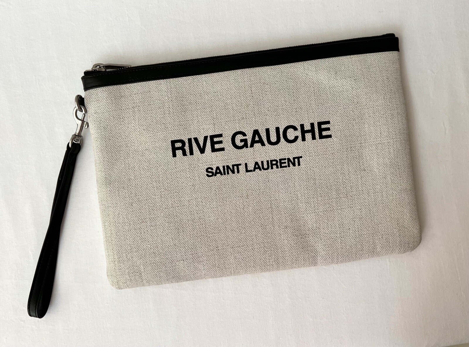 YSL Saint Laurent 'Rive Gauche' pochette da polso pochette ** NUOVO **
