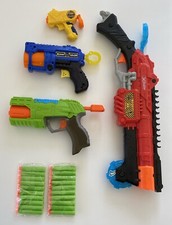 Lot Of 4 X Shot Blasters With 20 Darts Dino Attack Ninja Party Pack bundle