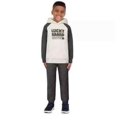 Lucky Brand Boys' Kids' 2-piece Fleece Set Charcoal Size 3T Free Shipping NWT