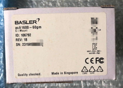New acA1600-60gm Basler Industrial Camera