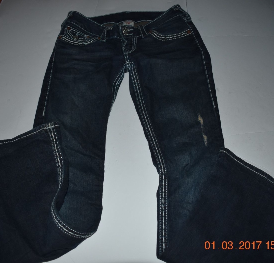 TRUE RELIGION BILLY SUPER T 33 フレアデニム True Religion Distressed Billy Super T Jeans Men's 33 x 32