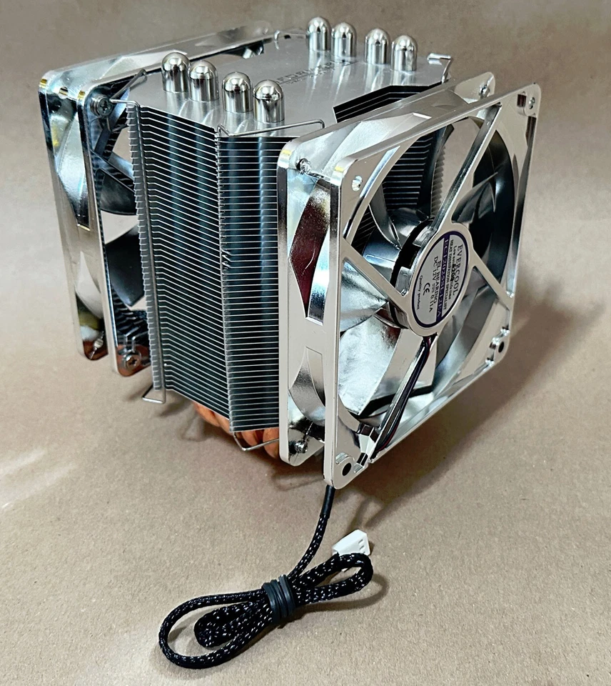Evercool Transformer 4 Copper Heatpipe Dual-Fan CPU Cooler for LGA 775 1156 1366 - Image 2 of 4