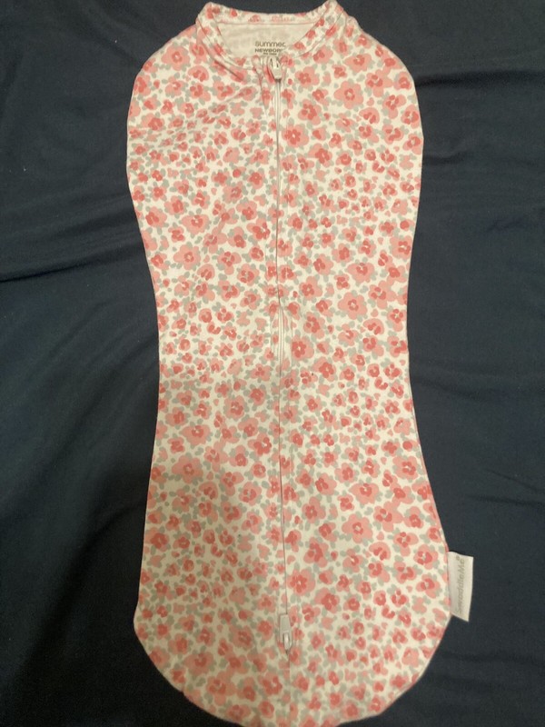 Swaddleme Summer Newborn Pink Floral Zip Up Sleep Sack