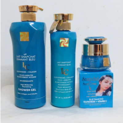 Lait Snapchat Diamant Bleu Body Milk Lotion + Duschgel + Gesichtscreme (3er Set)
