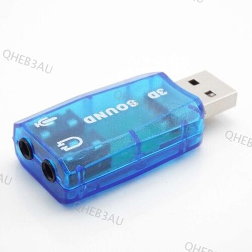Usb 2.0 male To 3.5mm 3d Sound Card Mic Headphone Jack Stereo Headset Audio 10H - Picture 3 of 7