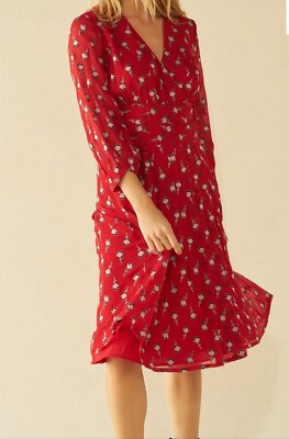 BA&SH Memory Midi Dress Size 8 NWT