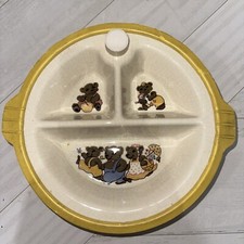 Antique Excello toddler Divided Dish With Original Rubber Wrap For Warm Water