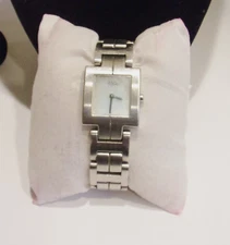 Vtg ESQ (Esquire) by Movado,Stainless Steel Ladies Link Band Tank Watch With Box