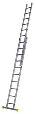 Image of 2 3 4 5 6m Square Rung Double Triple Section Extension Ladder Aluminium Trade