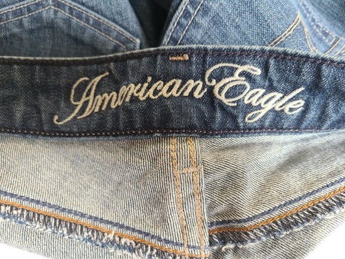 American Eagle 77 Straight Leg Jeans Womens Size 6 Med Wash Denim - Picture 2 of 7